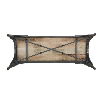 HZ815 Bolero Bistro Bank Met Mangohout En Donkergrijze Poten 1000mm (2 stuks)