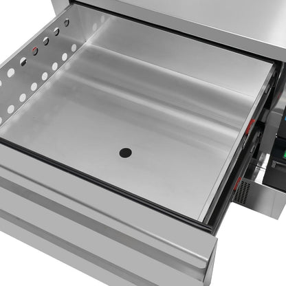 DA997 Polar U-serie compacte koel-vrieswerkbank 2 lades 6x GN 1/1