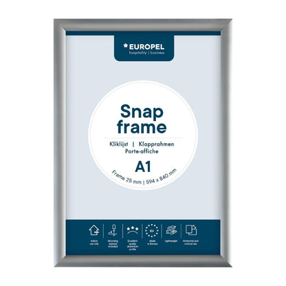 HU436 Europel Snap Frame A1 25mm Zilver