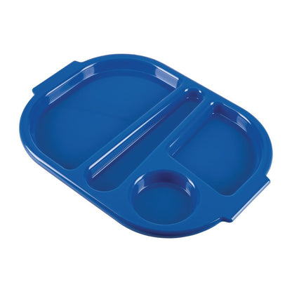 DL129 Olympia Kristallon polycarbonaat schaaltje met vakken klein blauw 322mm (10 stuks)