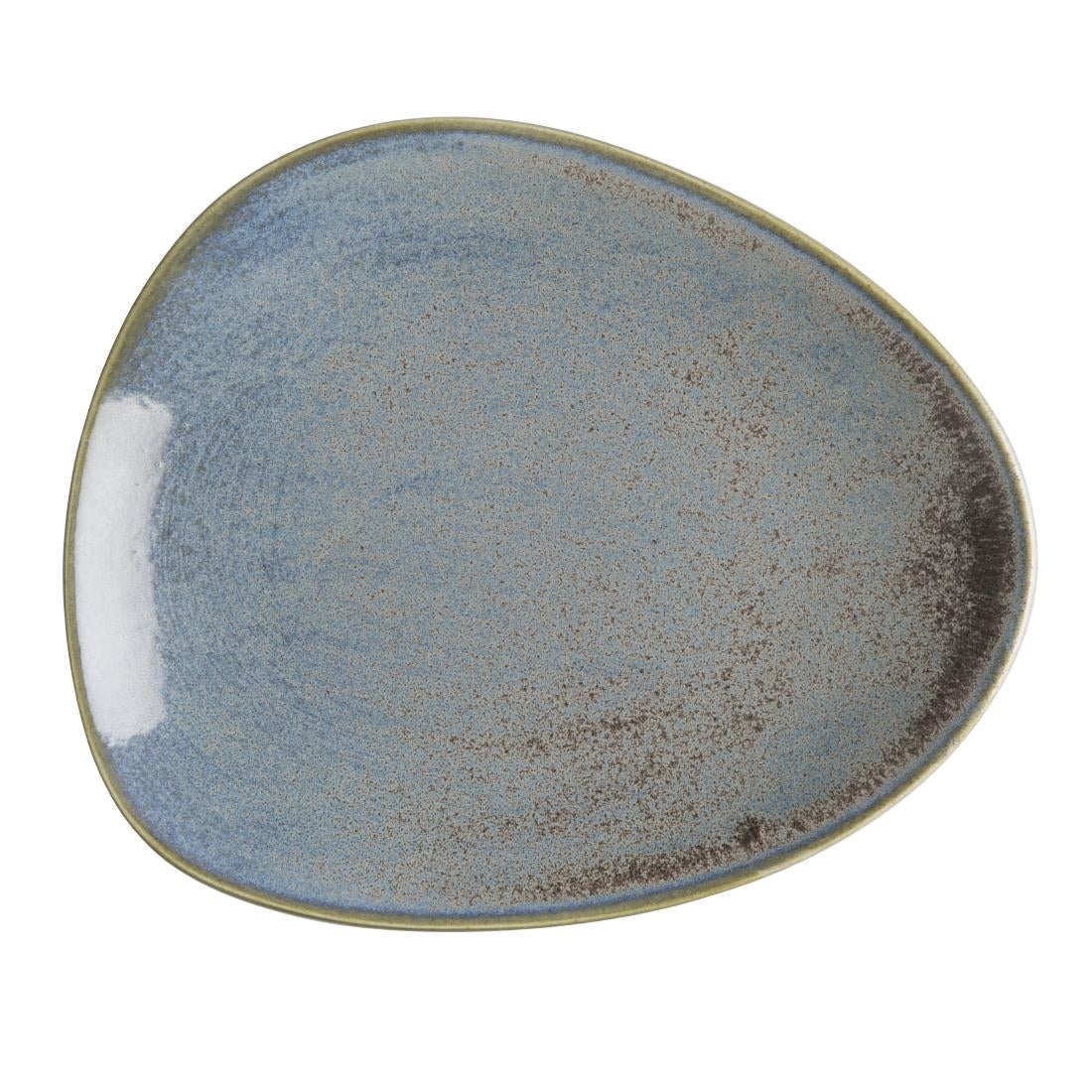 FU180 Olympia Ember Blauwe Driehoekige Borden 190mm (6 Stuks)