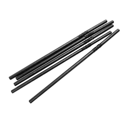 FB140 Fiesta Compostable composteerbare papieren buigrietjes zwart (250 stuks)