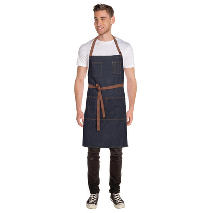 B721 Chef Works Urban Memphis kort schort indigo