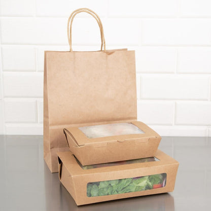 FB678 Fiesta Compostable composteerbare saladebakken met PLA vensters 1600ml (200 stuks)