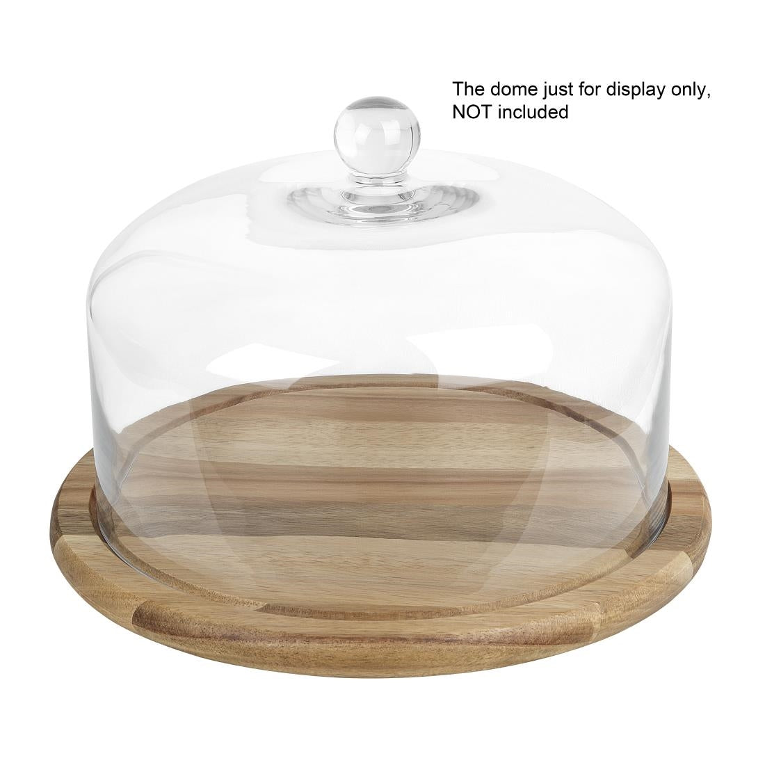 HX399 Olympia Rond Acacia Houten Bord Voor 280mm Koepel