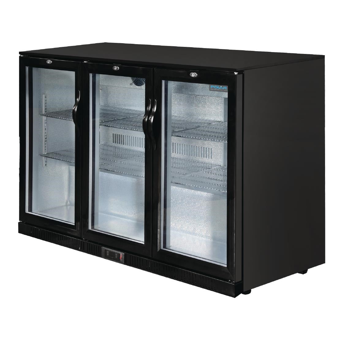 GL004 Polar G-serie 3-deurs barkoeling met klapdeuren zwart 330L