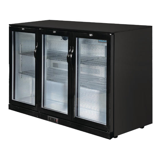 GL004 Polar G-serie 3-deurs barkoeling met klapdeuren zwart 330L