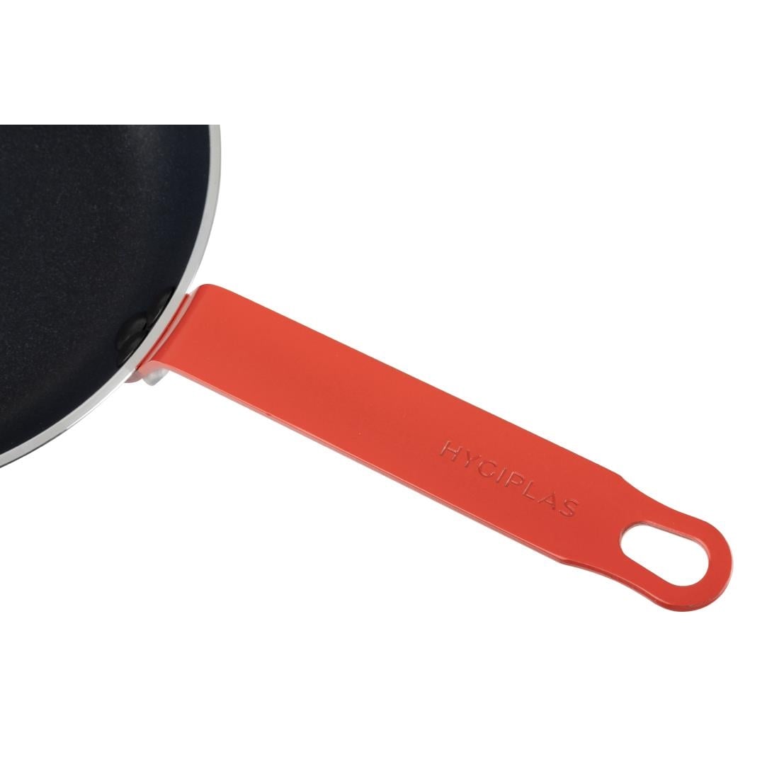 HT965 Hygiplas Aluminium Anti-aanbak Teflon Platinum Plus Koekenpan met Rode Handgreep 24cm