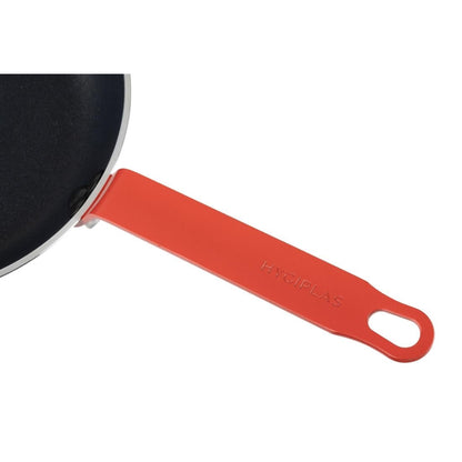 HT965 Hygiplas Aluminium Anti-aanbak Teflon Platinum Plus Koekenpan met Rode Handgreep 24cm