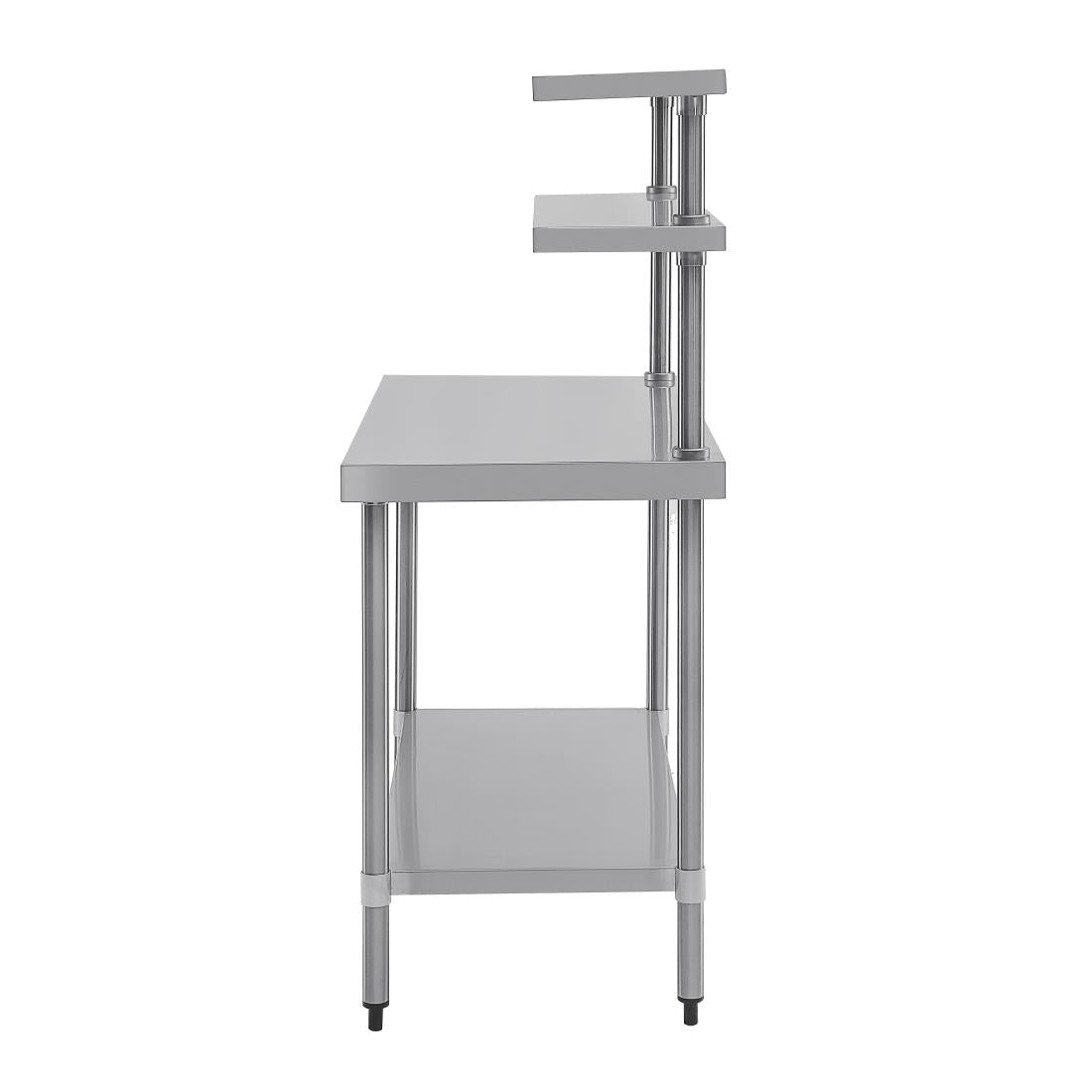 CC359 Vogue RVS werktafel met wandplanken 120cm