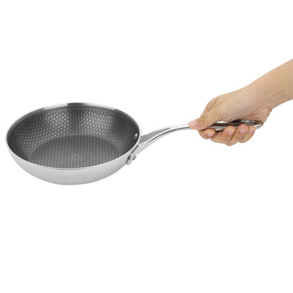 GP187 Vogue Tri-Shield Roestvrijstalen Koekenpan met Clad Coating, 20 cm