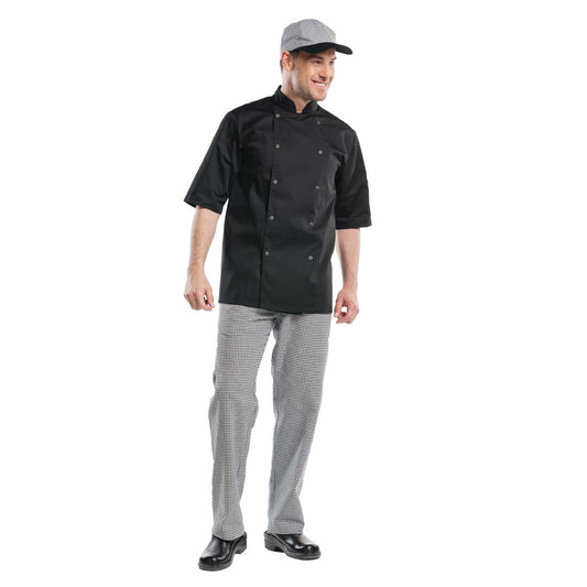 B508-XXL Chaud Devant Hilton Poco koksbuis korte mouw zwart XXL