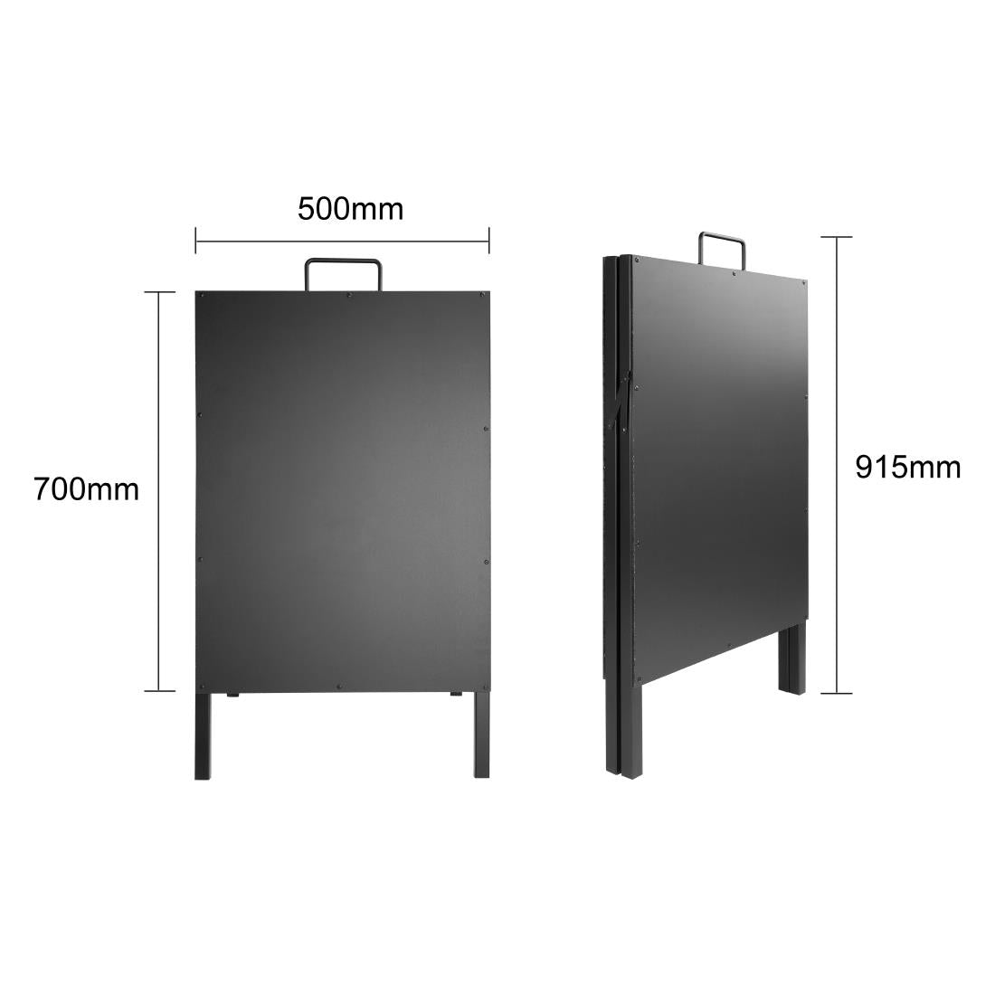 HS805 Olympia Metalen Stoepbord Met Draaghandvat 500x850mm