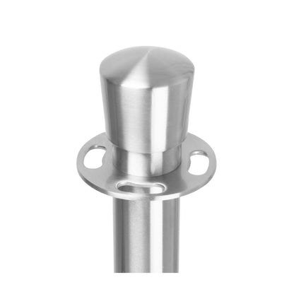 GP639 Bolero Vlakke Basis Barrièrepalen Geborsteld Roestvrij Staal (2 stuks)