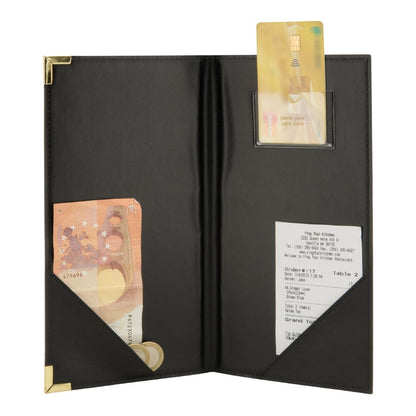 DP725 Securit classic lederen bankbiljettenpresentator zwart