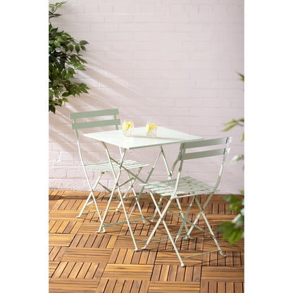 FT270 Bolero stalen klapstoelen lichtgroen (2 stuks)
