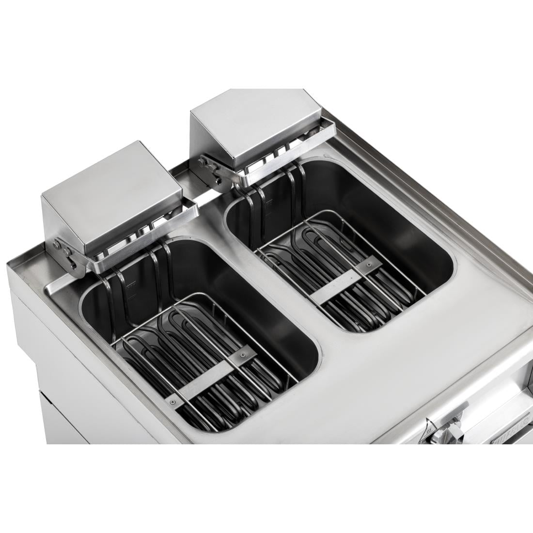 CU477 Buffalo 600-Serie Elektrische Friteuse Met Dubbele Tank, 2 x 8 Liter