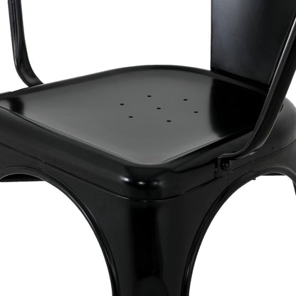 HZ806 Bolero Bistro Curve Armstoelen Zwart (4 stuks)