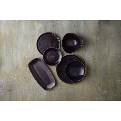 DX068 Churchill Stonecast Patina Deep Purple Driehoekige Kom 15.2cm (12 stuks)