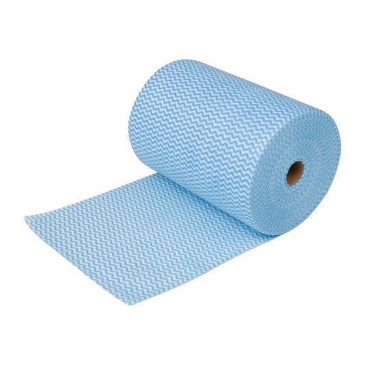 FB968 Nisbets Essentials non-woven schoonmaakdoekjes 25x25cm blauw (300 stuks)