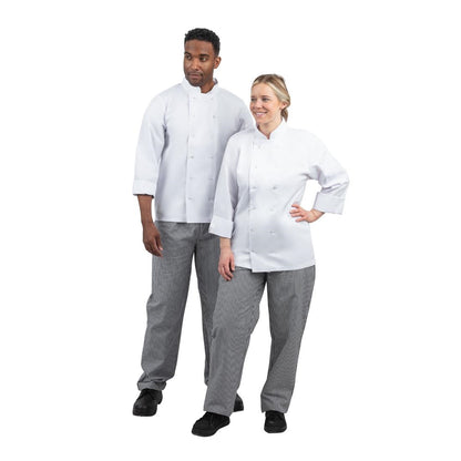 DL712-XXL Whites Vegas unisex koksbroek zwart-wit geruit XXL