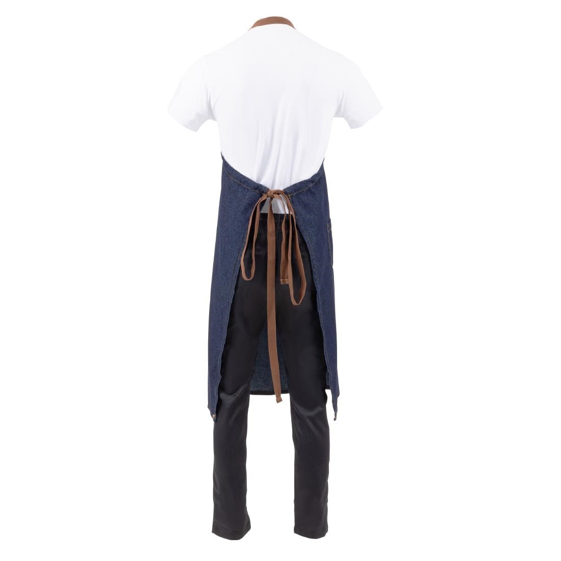 B341 Chef Works Memphis lang schort indigo