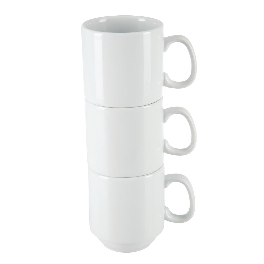 CB461 Olympia Whiteware stapelbare mok 28,4cl (12 stuks)
