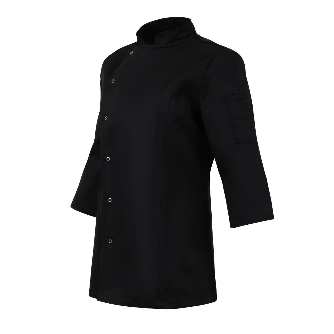 BA110-S Whites Dames Getailleerde Koksjas Zwart Maat S
