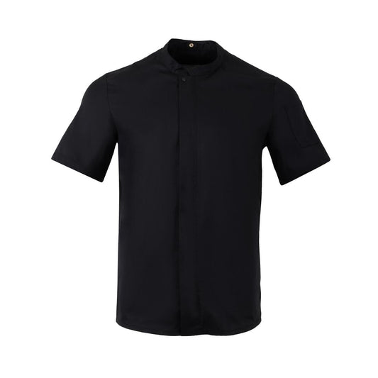 BA115-L Southside Harlem Koksbuis Met Korte Mouwen Zwart Maat L