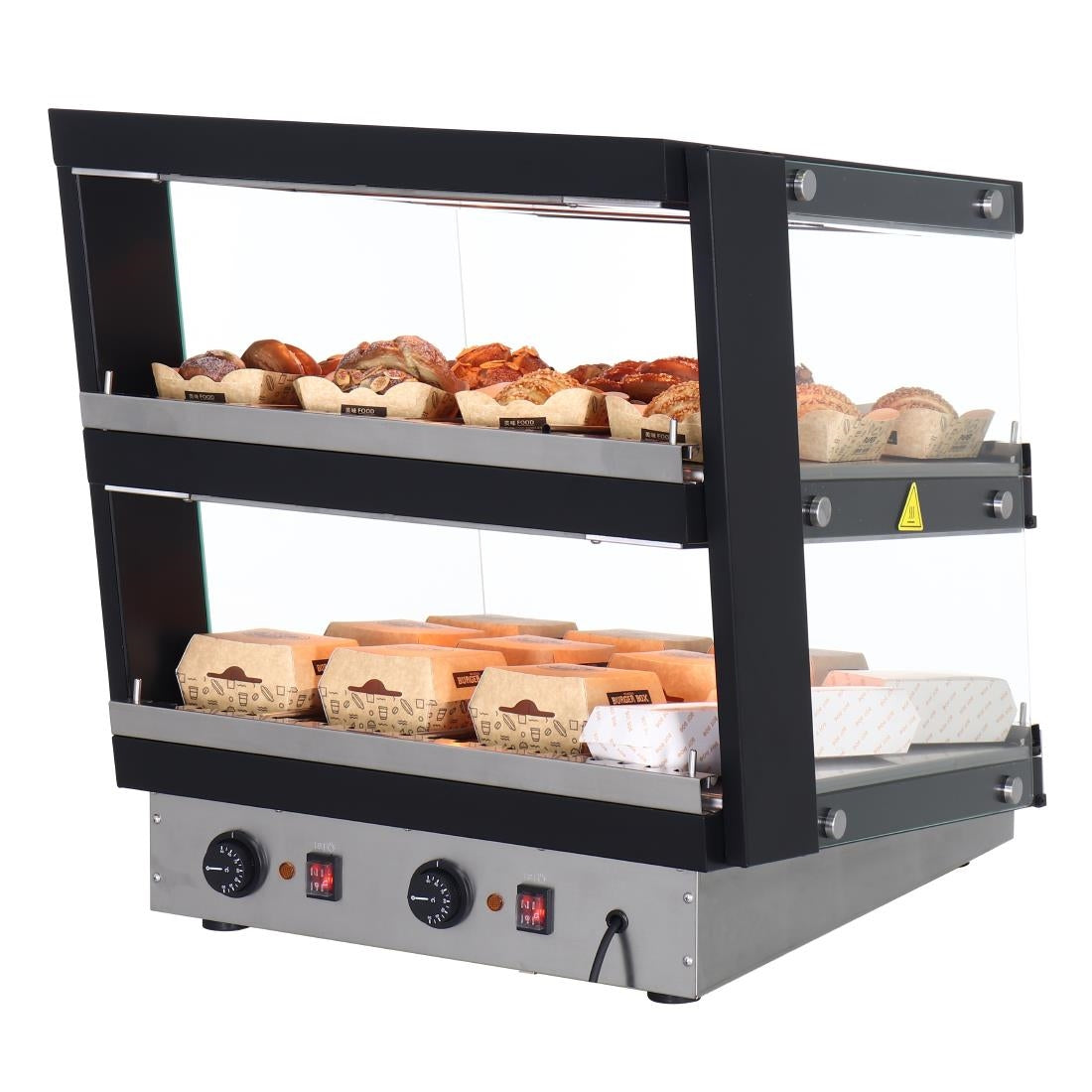 HW925 Buffalo Schuin Kanaal Voedselverwarmer 2 Planken