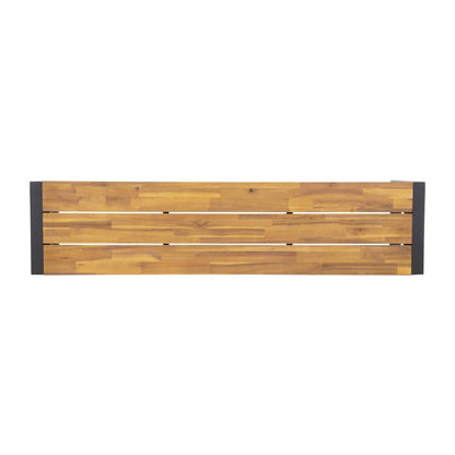 DS158 Bolero stalen en acaciahouten industriële banken 160cm (2 stuks)