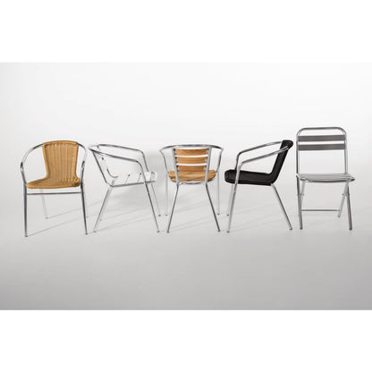 U419 Bolero stapelbare aluminium stoelen (4 stuks)
