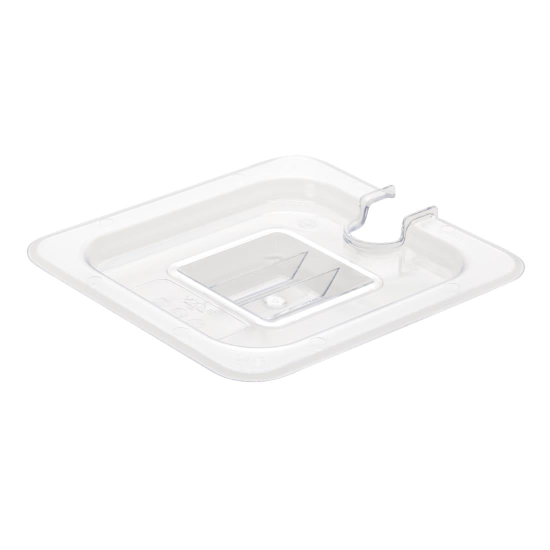 U254 Vogue polycarbonaat deksel met lepeluitsparing GN 1/6