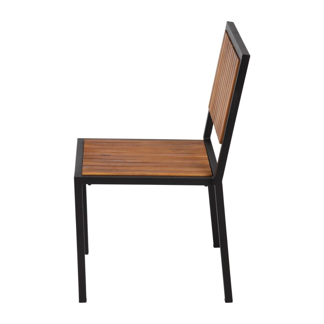 DS150 Bolero stalen en acaciahouten stoelen (4 stuks)