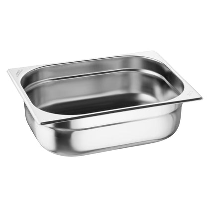JB372 Nisbets Essentials RVS 1/2 Gastronorm Bak 100mm (3 stuks)