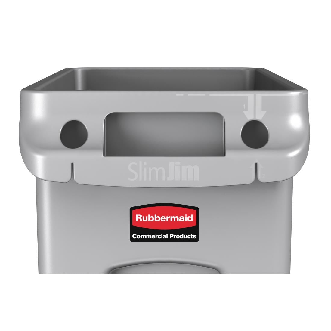 F603 Rubbermaid Slim Jim container met luchtsleuven 60Ltr