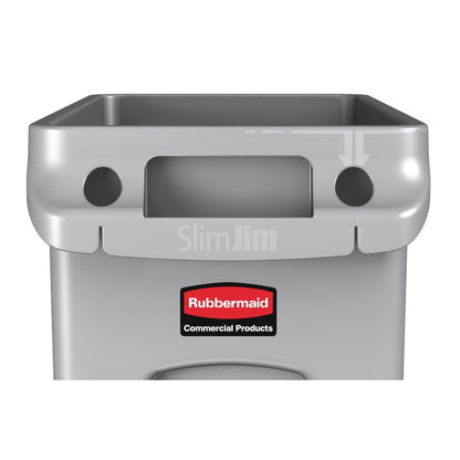 F603 Rubbermaid Slim Jim container met luchtsleuven 60Ltr