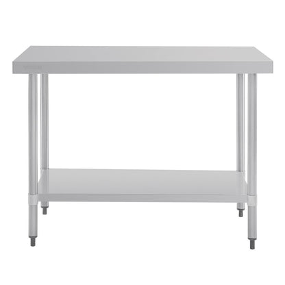 GJ502 Vogue RVS werktafel zonder achteropstand 90x120x70cm