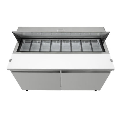GD883 Polar U-serie 2-deurs gekoelde saladette 527L