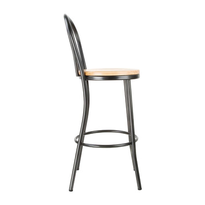 DC179 Bolero Clarisse hoge kruk metallic grijs, 1 stuks