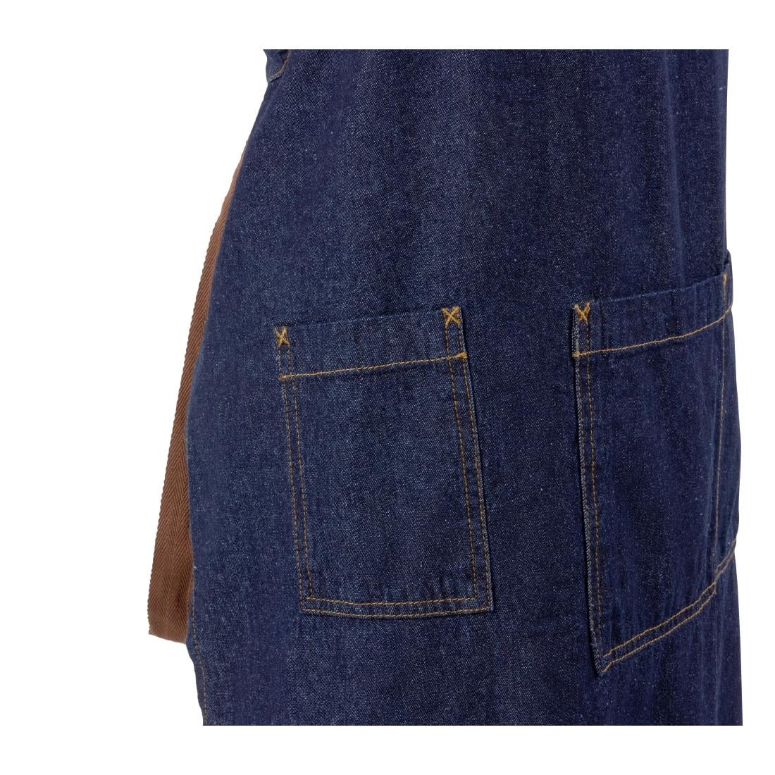 B341 Chef Works Memphis lang schort indigo