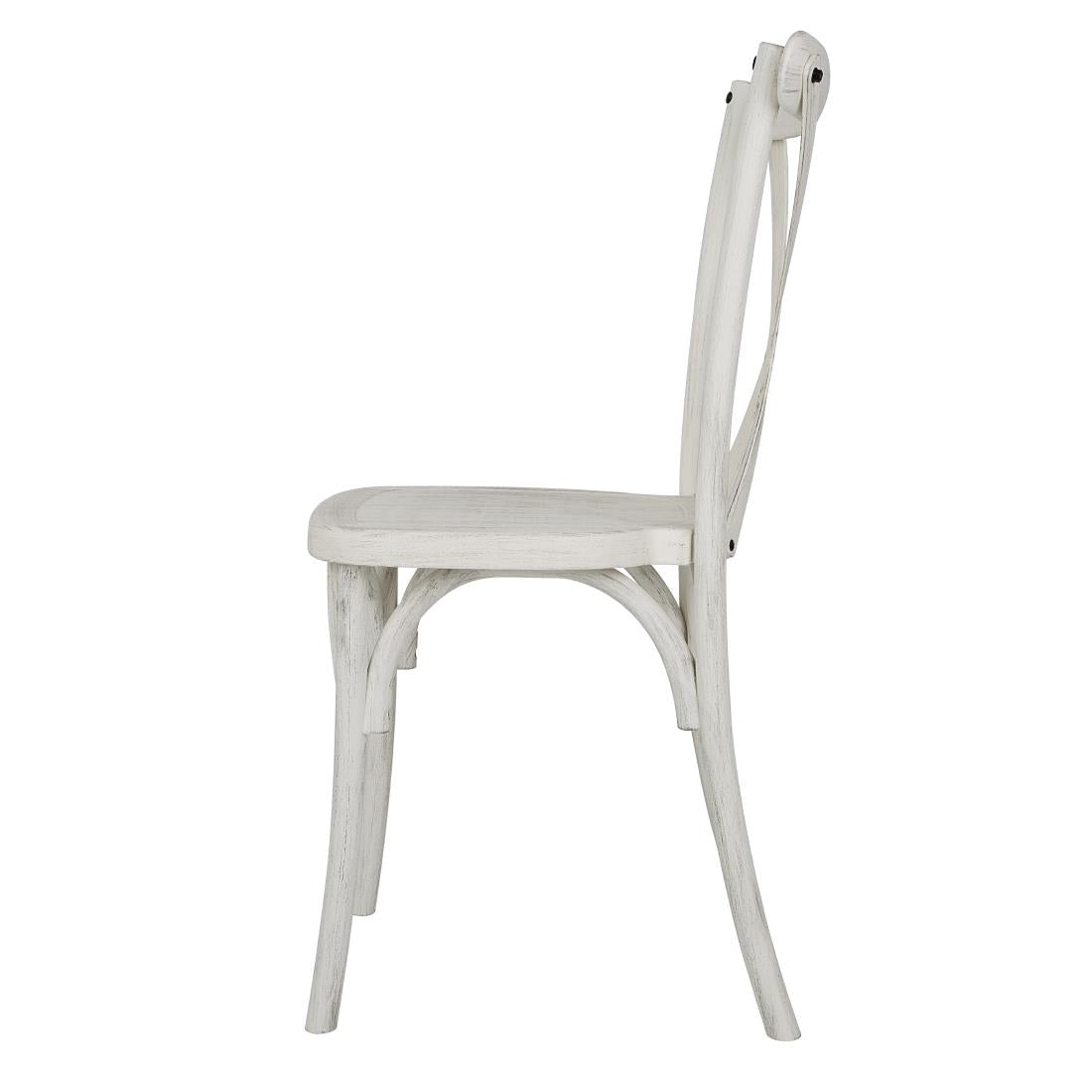 HW280 Bolero Manhattan Kruisrugleuning Resin Stoelen Limewash (4 stuks)