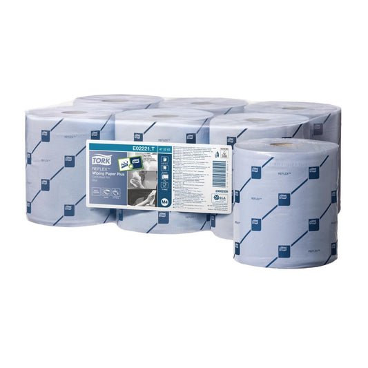 Y040 Tork Reflex handdoekrollen blauw (6 stuks)