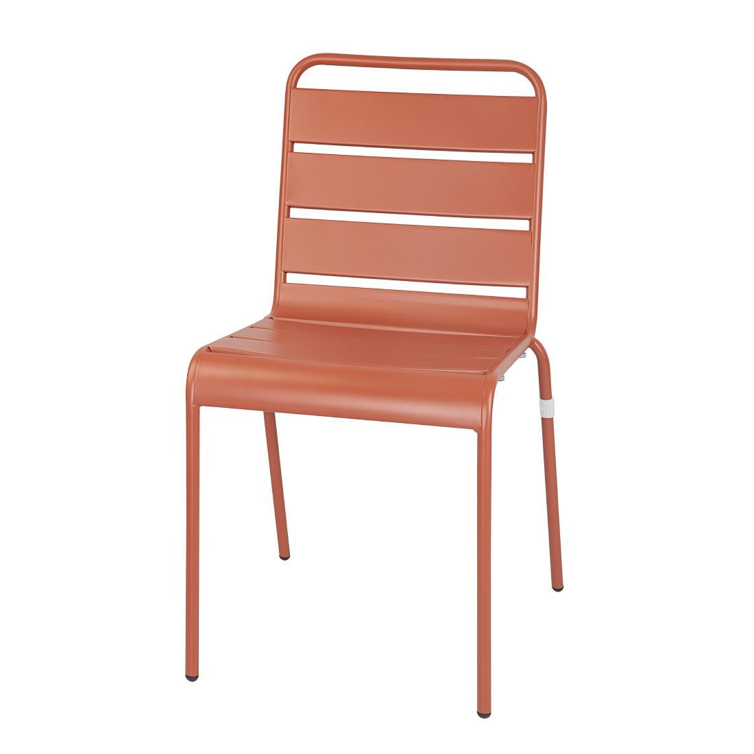 CK063 Bolero terracotta gelateerde stalen zijstoelen (4 stuks)