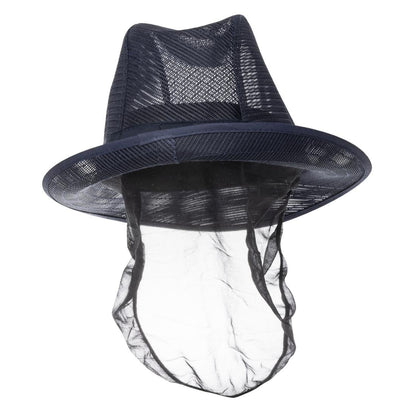 A654-L Trilby hoed met haarnetje blauw L