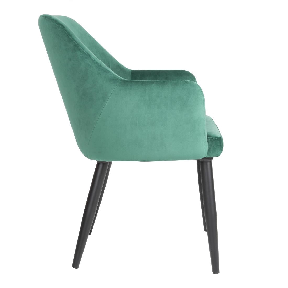 FX070 Bolero Lia Velvet stoelen donkergroen (2 stuks)