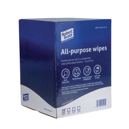 DN843 Jantex multifunctionele antibacteriële doekjes blauw (200 stuks)
