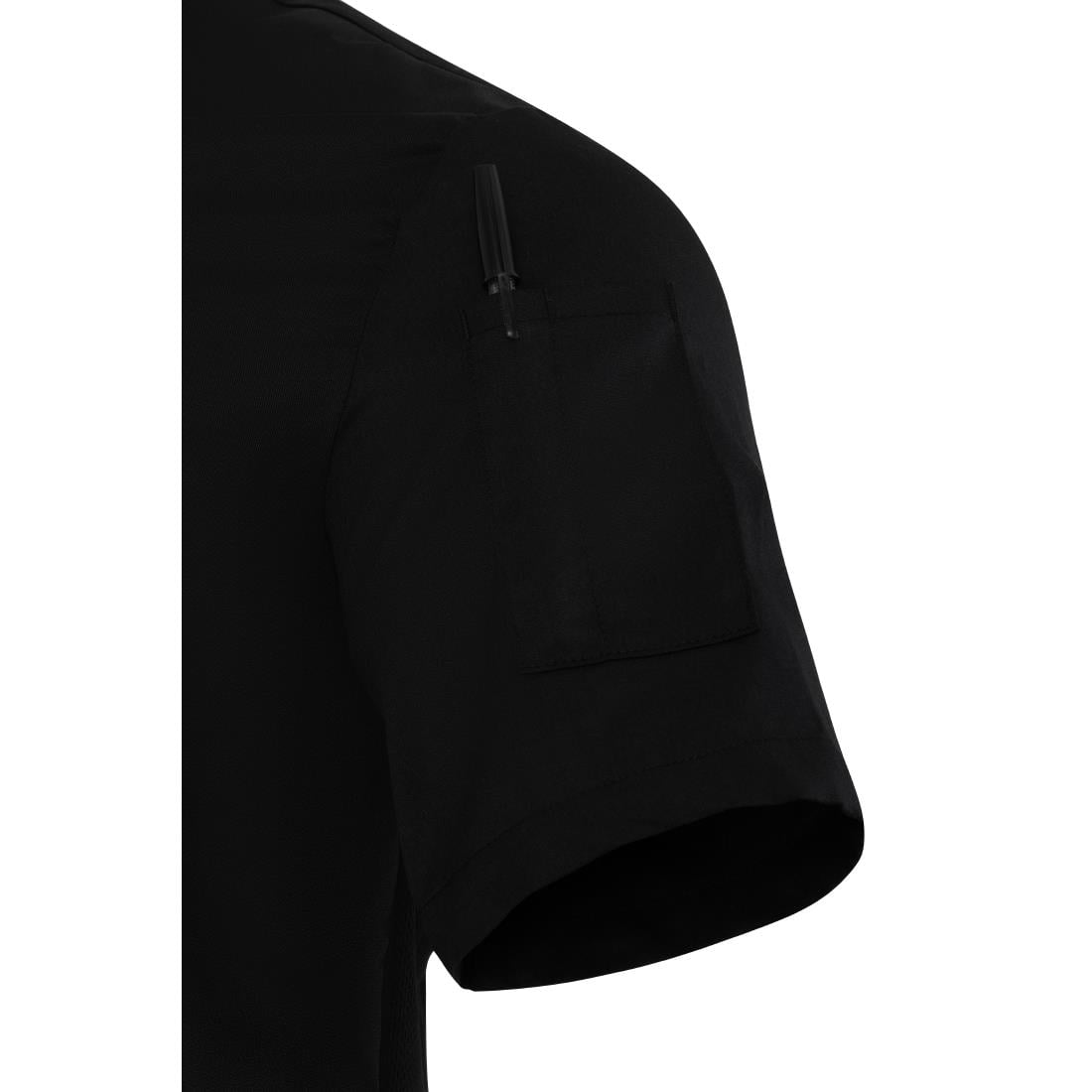 BA115-L Southside Harlem Koksbuis Met Korte Mouwen Zwart Maat L