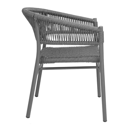 FU533 Bolero Florence Grijze Mix Touw Twist Rieten Stoelen (2 stuks)