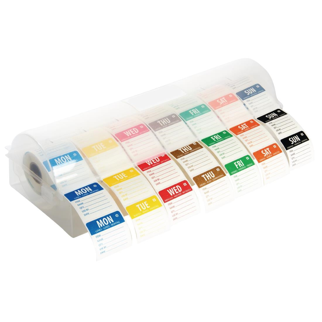 GH475 Hygiplas oplosbare kleurcode dagstickers met stickerdispenser